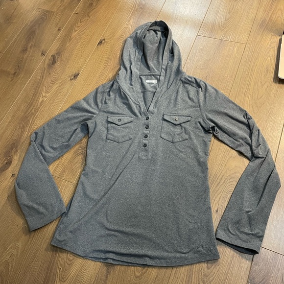 Marmot Women's Laura Gray Hooded Long Sleeve Shirt Size Medium - Picture 3 of 7